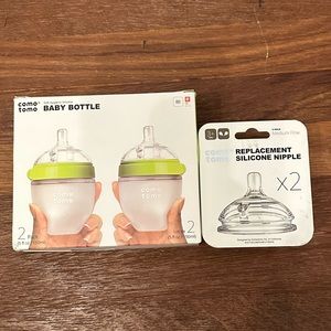 Comotomo Baby Bottle Set 5oz*2 and 2 Nipples